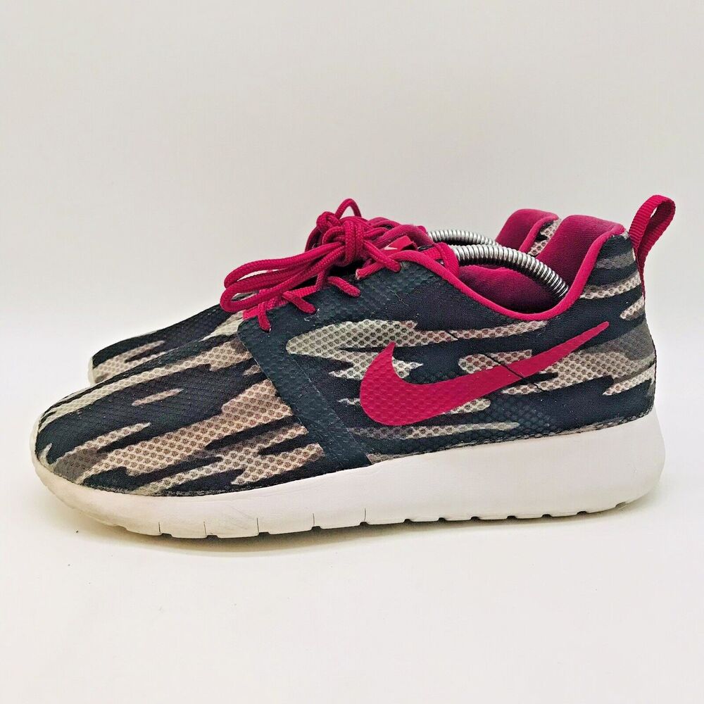 Nike Roshe One Flight Weight (GS) Youth 6Y Women 8 Sneaker 705486-001 Black Gray